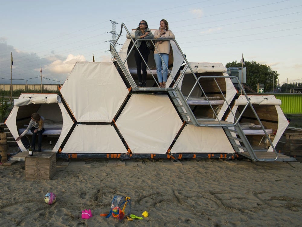 A Honeycomb Hotel Made for Music Festivals