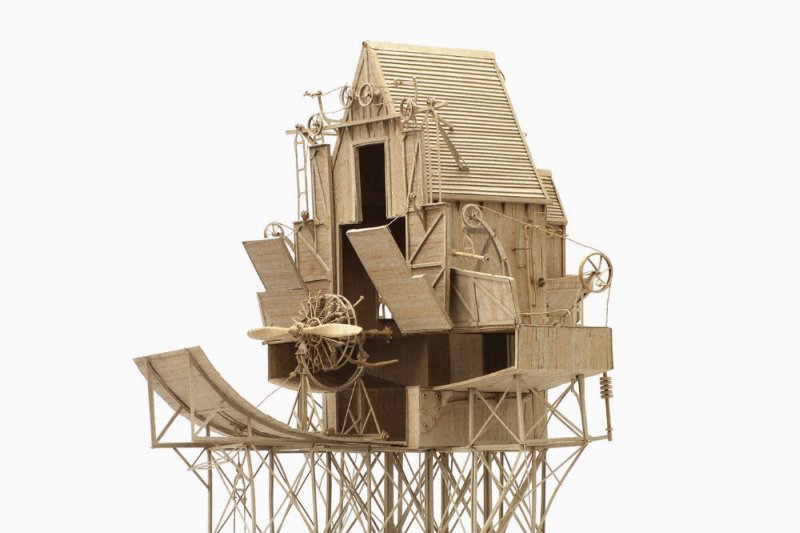 Fantasy steampunk contraptions made only from cardboard