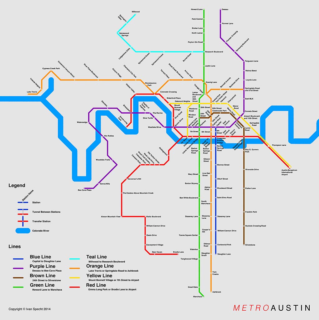 Subway maps for cities without subways