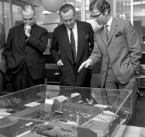 Town planning was a policy priority in earlier decades. Here, housing minister julian amery views residential plans for south london in 1971