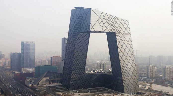 CCTV Tower, Beijing, 2012. Rem Koolhaas / Office for Metropolitan Architecture