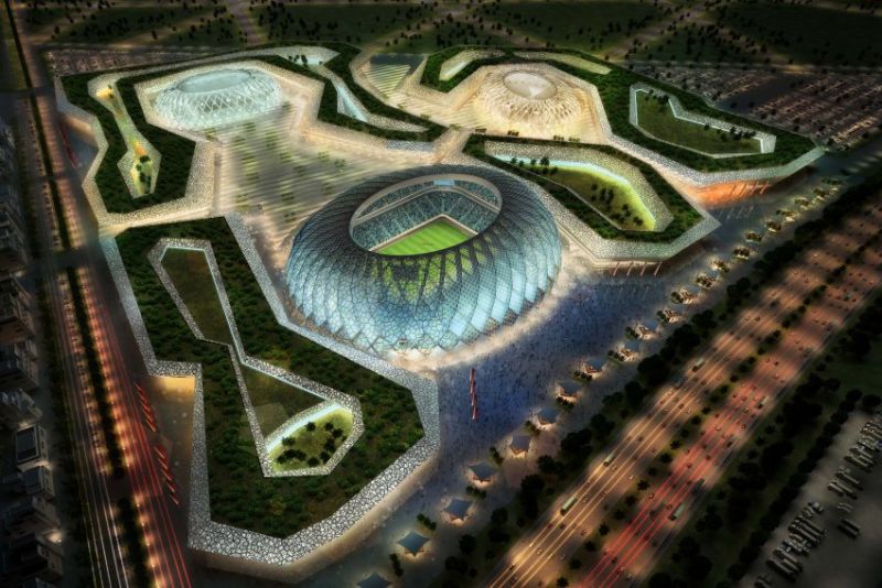 In this handout image supplied by qatar 2022  the al-wakrah stadium complex is pictured in this artists impression as qatar 2022 world cup bid unveils it's stadiums on september 16, 2010 in doha, qatar