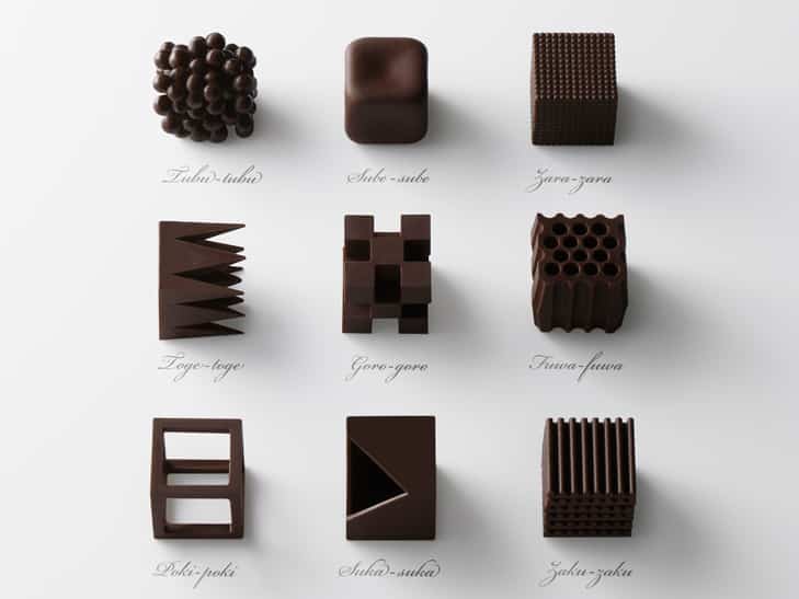 These striking chocolates were created by japanese design studio nendo