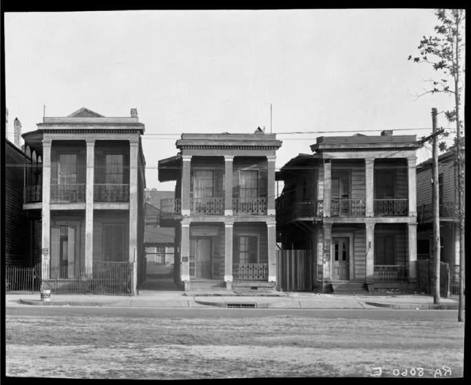 Frame Houses. New Orleans, La., 1936.