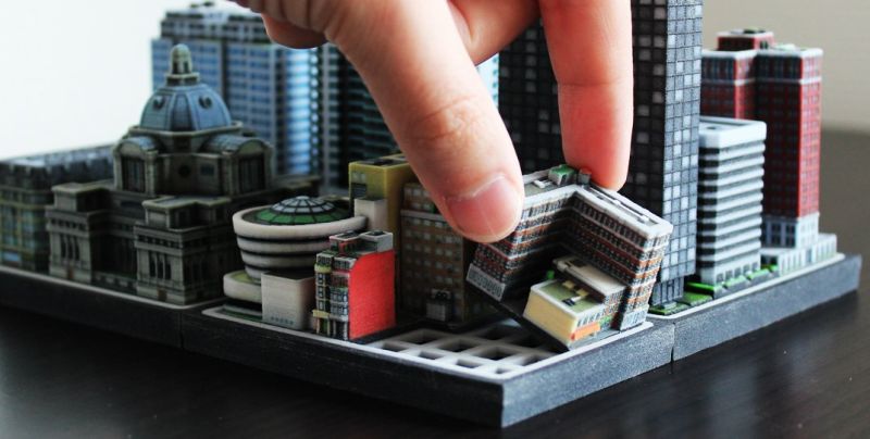 Customizable 3d miniature city