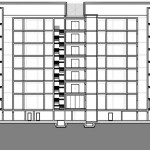 Section - herostrasse office building, switzerland / max dudler