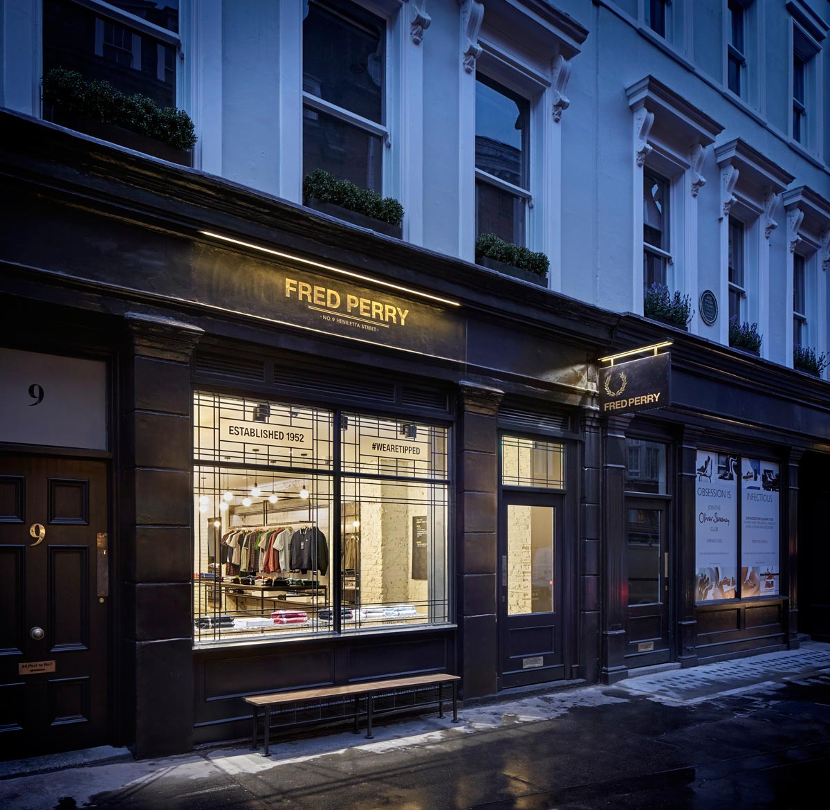Buckleygrayyeoman completes 9 henrietta street for fred perry in covent garden