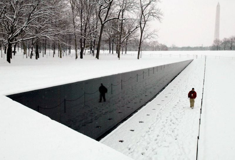 Maya Lin's simple and extraordinarily moving Vietnam Veterans Memorial, Washington DC