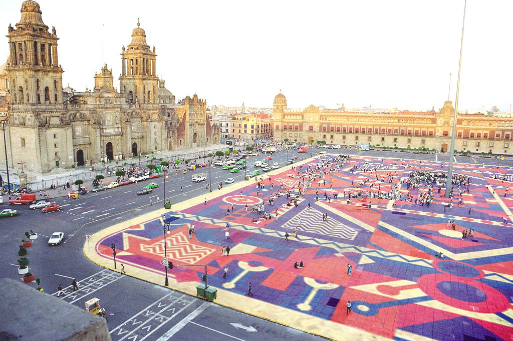 Coloured zocalo, mexico / 100architects