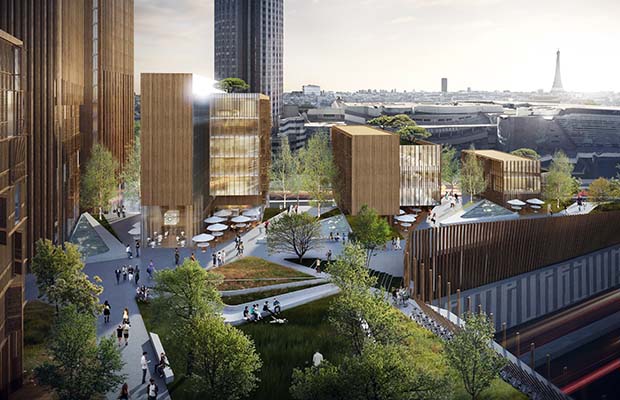 Vancouver firm mga proposes timber skyscraper for paris skyline
