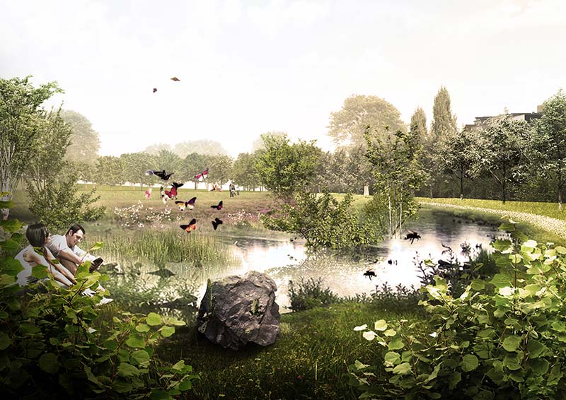 C.F. Møller Landscape designs new park for London
