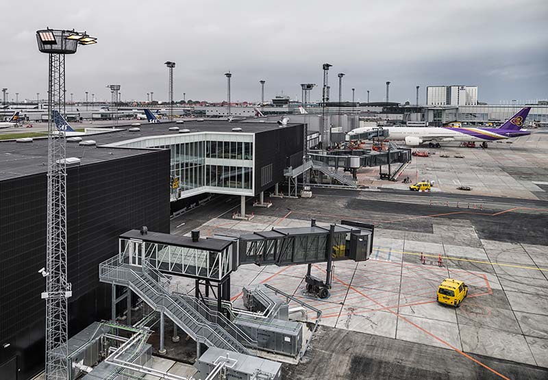 The expansion of pier c in copenhagen airport is now completed