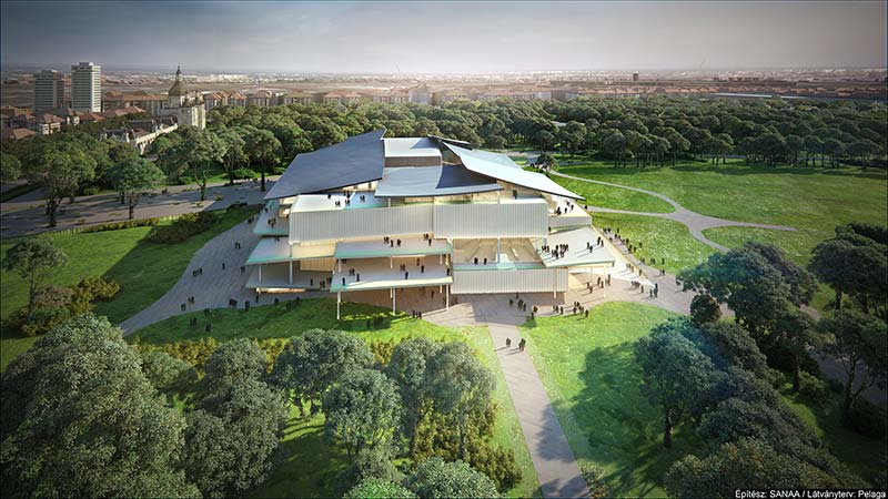 The new national gallery of hungary to be built based on the plans of the japanese sanaa