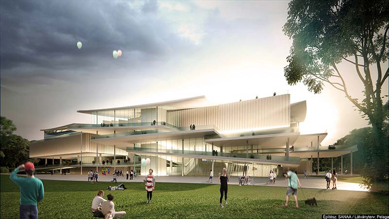 The new national gallery of hungary to be built based on the plans of the japanese sanaa