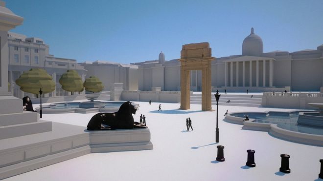 Palmyra arch to be displayed in London's Trafalgar Square
