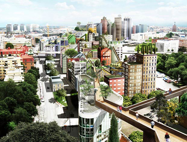 Could roof-straddling “sky walks” soon be coming to stockholm?