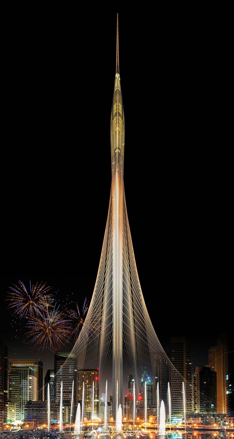 Santiago Calatrava wins the design competition for the iconic Observation tower in Dubai creek harbor