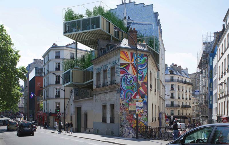 Architect’s plan to stick affordable homes onto existing paris buildings