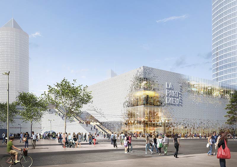 Mvrdv present transformation of shopping centre part-dieu in lyon, france