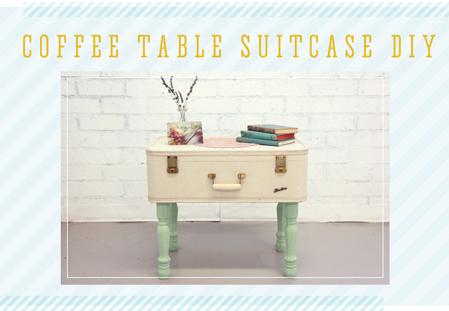 10- vintage suitcase coffee table décor