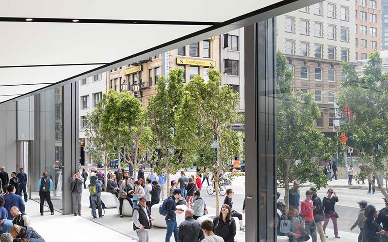 Foster's apple union square revealed in san francisco