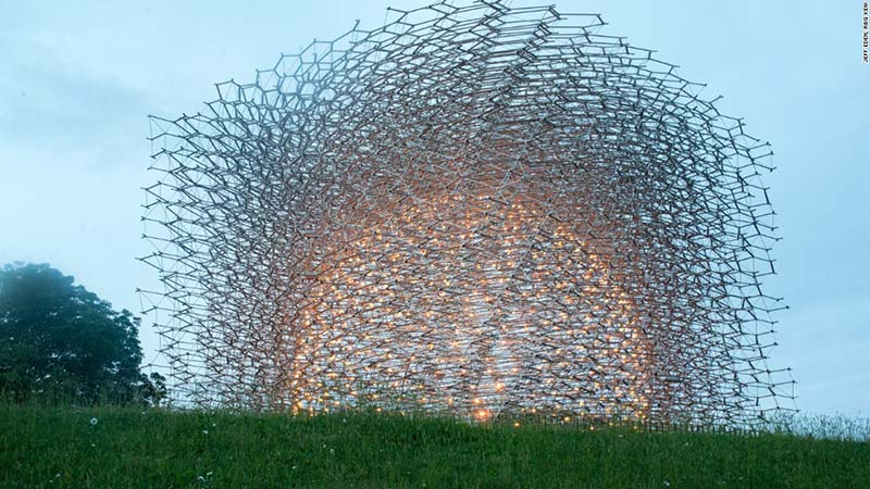 'The Hive': Sound and light installation controlled by bees