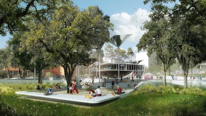 Mia Lehrer's winning design for the First and Broadway Park in downtown L.A.