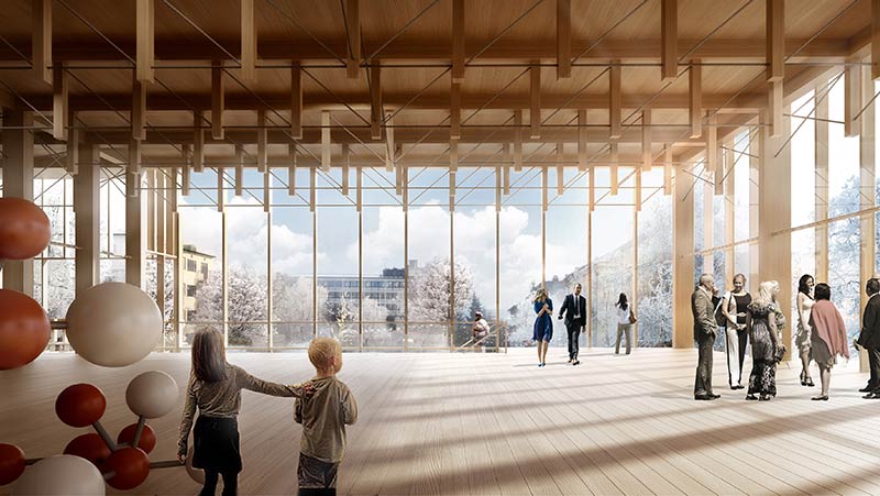 White arkitekter wins cultural centre in skellefteå with timber framed high-rise