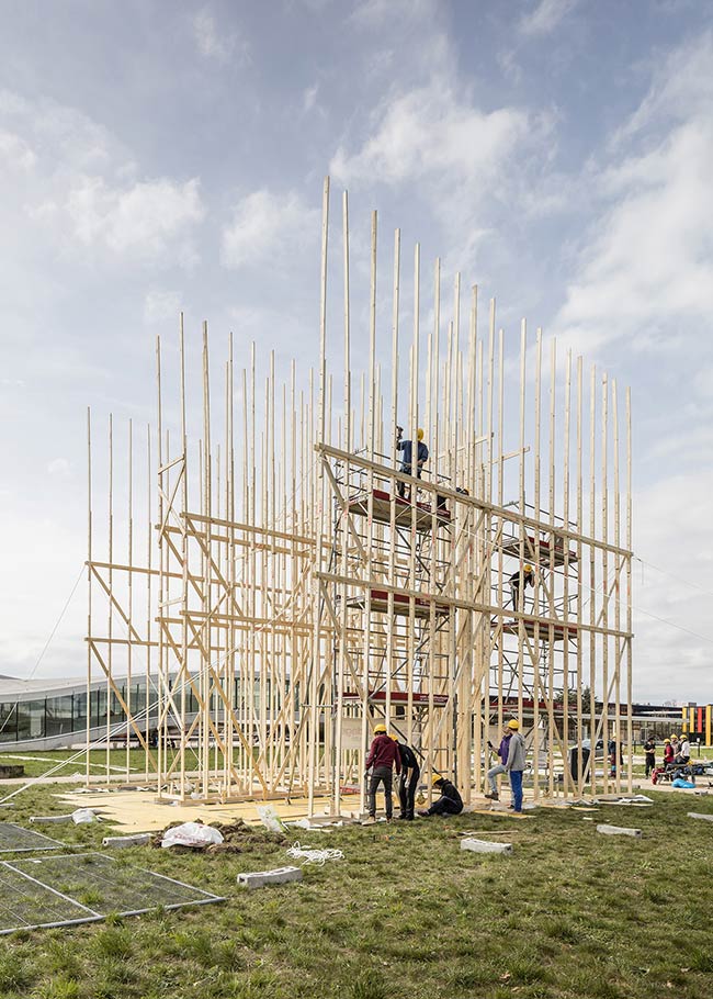 House 1: a collaborative installation at epfl campus in lausanne