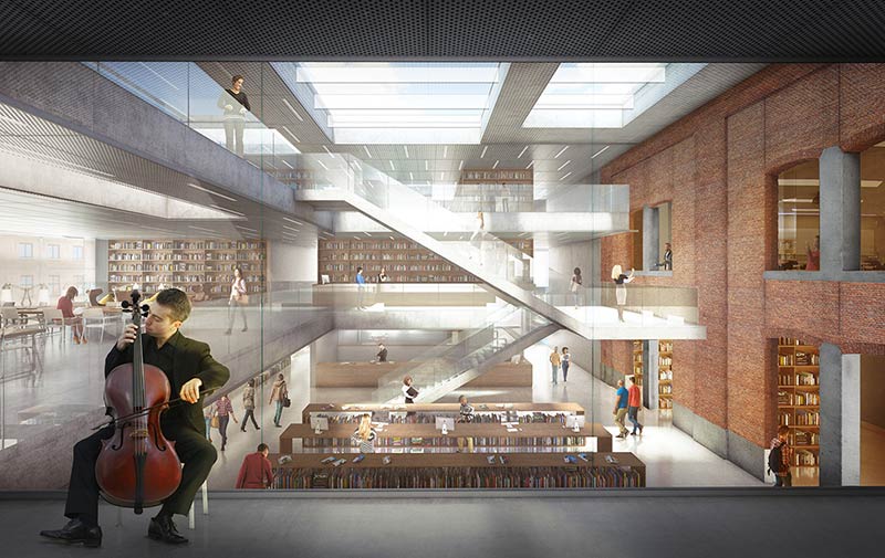 Kaan architecten designs municipal library in aalst, belgium
