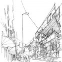 Drawing by stefan davidovici, architect - milan, italy