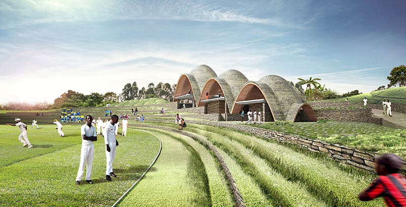 The proposed cricket ground in rwanda