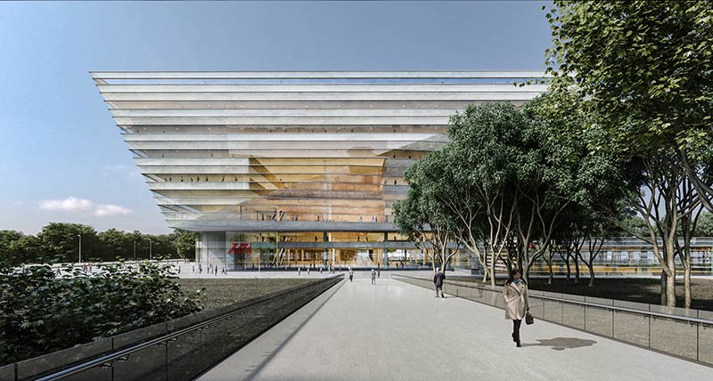 Schmidt hammer lassen architects to design the new shanghai library, china