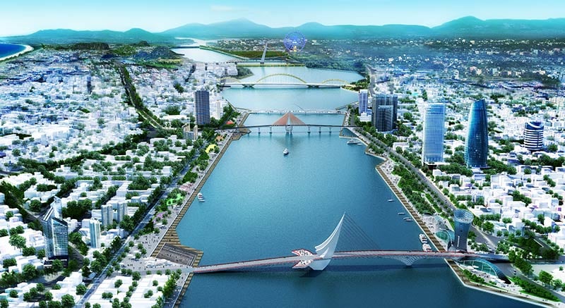 Omgeving to design the han riverfront da nang city