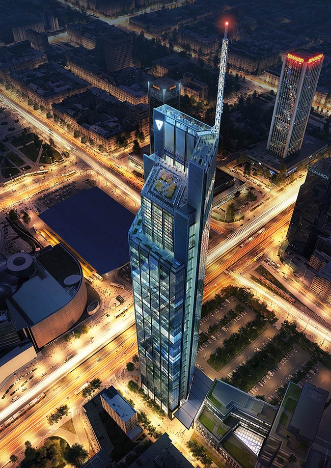 Construction begins on poland’s tallest tower designed by foster + partners