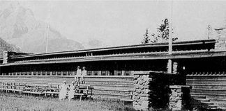 Banff pavilion by Frank Llyod Wright that was demolished in 1939