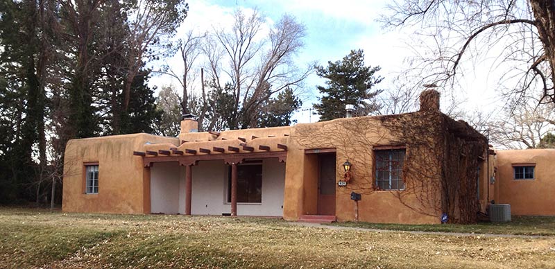 Pueblo revival style house