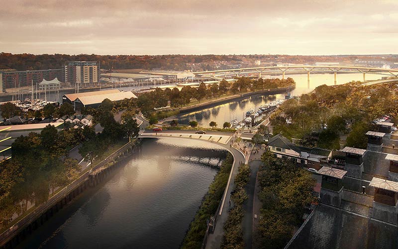 Foster + partners wins upper orwell crossings competition in ipswich