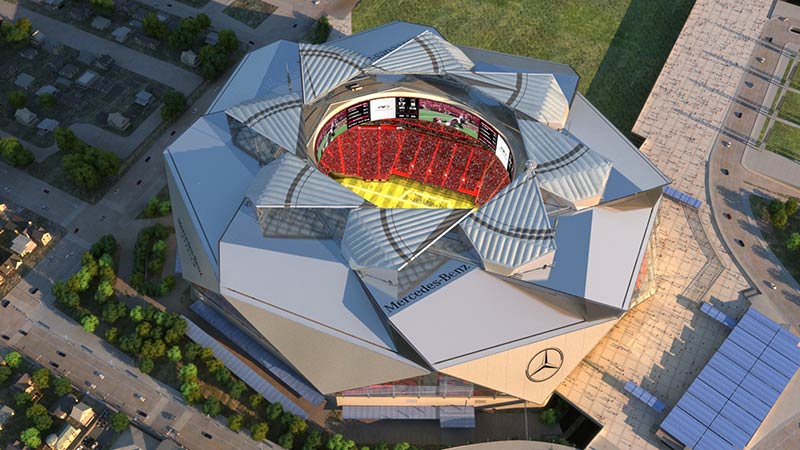Mercedes-benz stadium lights the way for connectivity