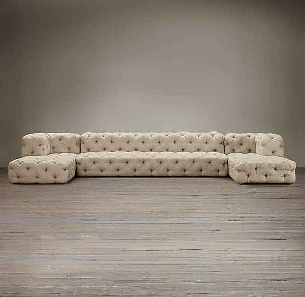 11 tufted sectional chaise