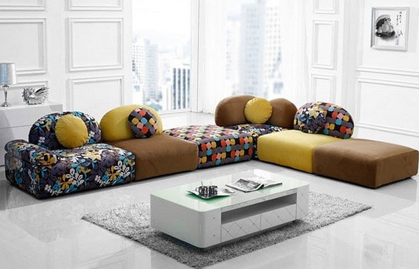 Colorful low level sofa floor seating ideas sectional sofa design