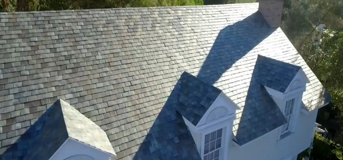 Tesla solar roof french slate roof