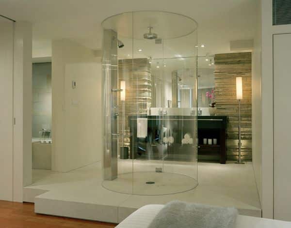 The incredible cylindrical shower enclosure