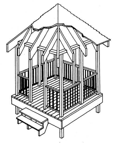 The pointed square gazebo