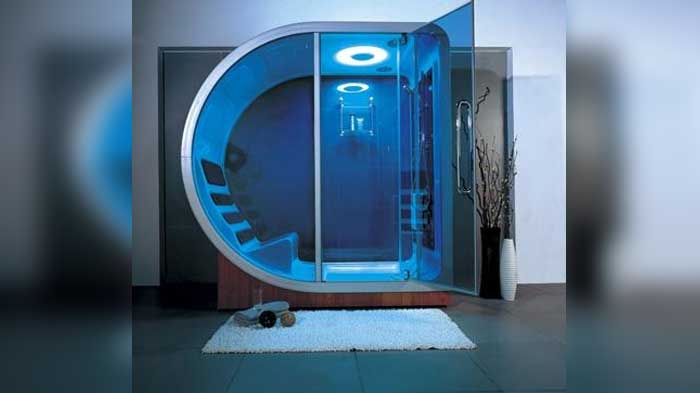 Futuristic shower enclosure