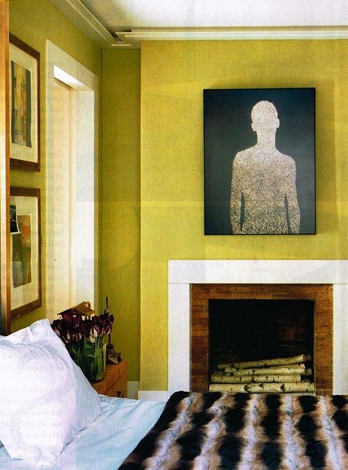 Chartreuse color wall