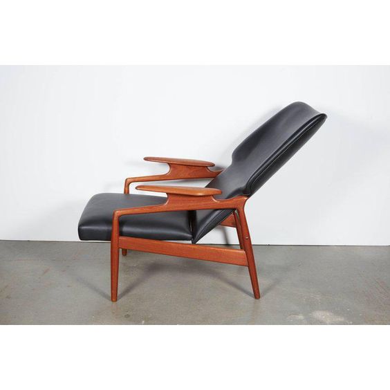 Mid century leather recliner by kurt ostervig