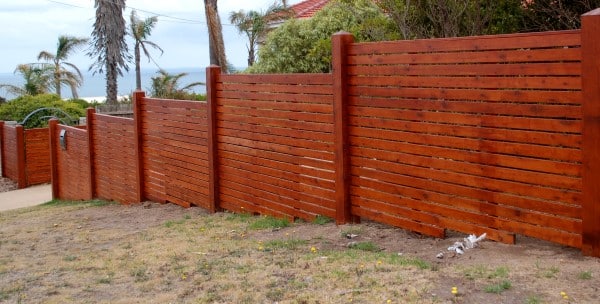 Simply slats form wood fence