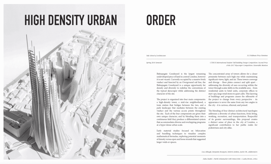 Jamie edindjiklian architecture portfolio example design and cover