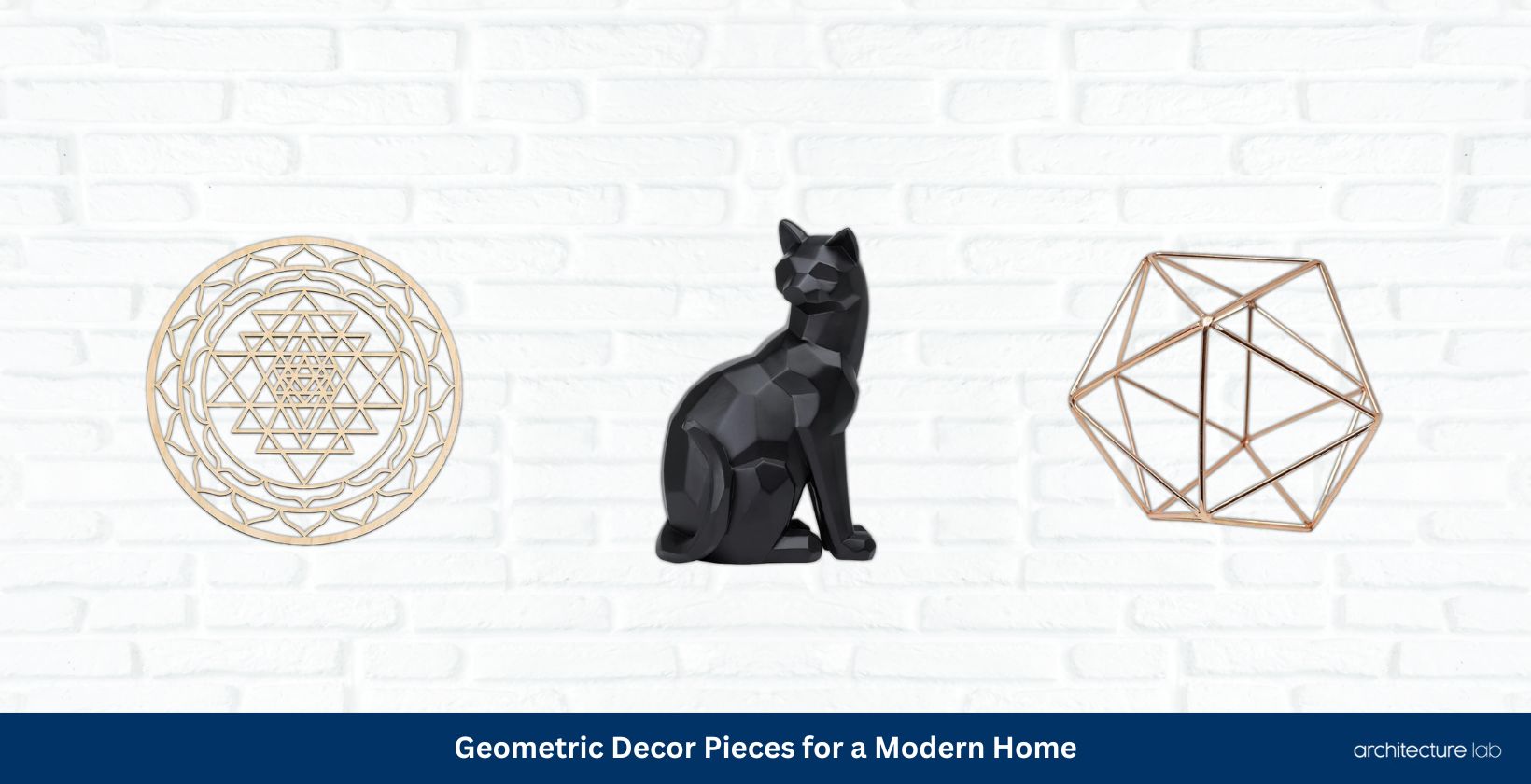 Geometric decor pieces for a modern home
